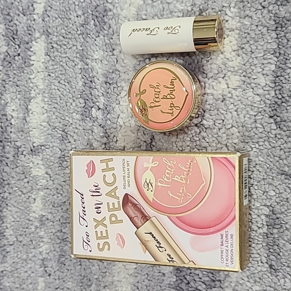 Too Faced Sex on the Beach Deluxe Lipstick/Balm Set - Picture 2 of 8